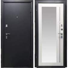 Дверь металлическая РЕФЛЕКТ 2066/880 левая бел дуб черный муар