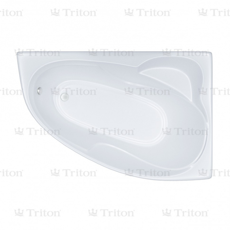 Ванна акриловая Triton Кайли левая 1500*1000*630 в комп с каркасом с сифоном