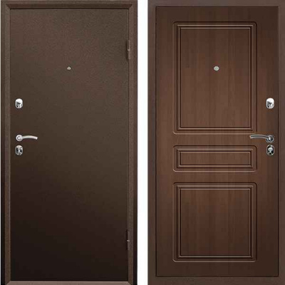 Дверь металлическая Практик мет/мдф 2066*980 левая Рационалист орех