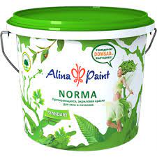 Краска в/эмульс Alina Paint NORMA интерьерная, протирающаяся, морозостойкая 3 кг 