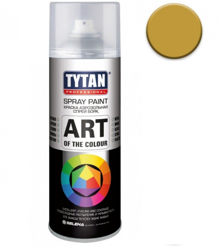 Краска аэрозольная Tytan Professional золотая глянцевая, 400 мл 