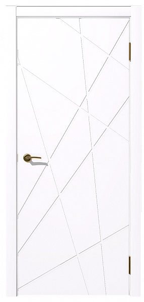 Дверь межком ПГ  Риф ПВХ  Софт тач (white), 800мм