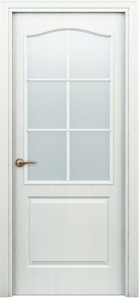 Дверь межком Палитра №11-4 искус. шпон белая ПО900мм